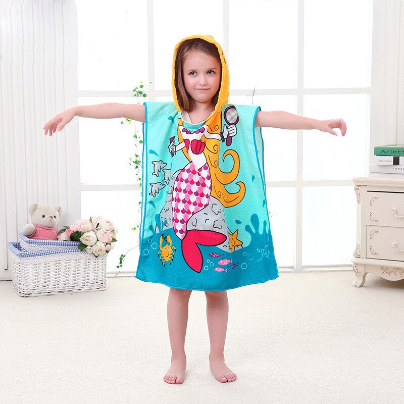 Kids Hooded Towels Cartoon Design